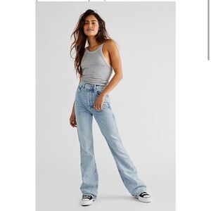 Boyish The Ricky Peace Sign Light Wash Flare Jeans Size 25